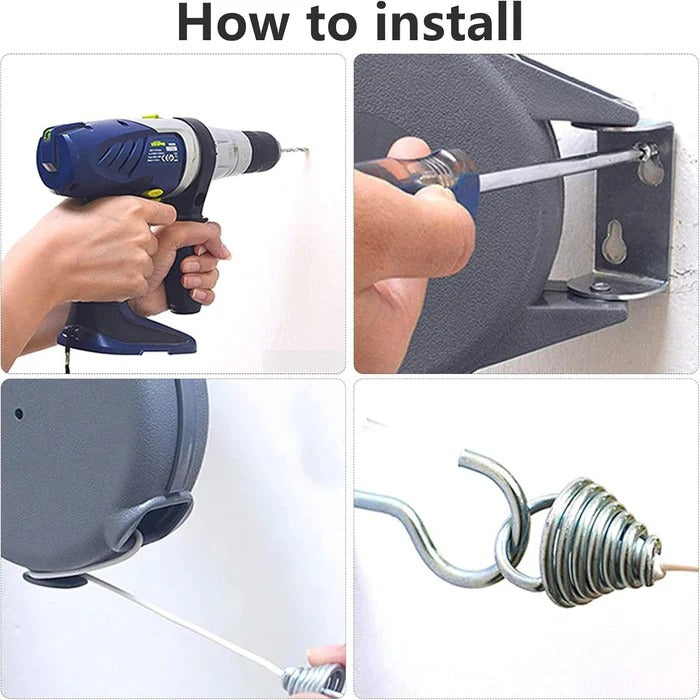 Retractable Washing Line – 12m Wall Mounted Clothesline