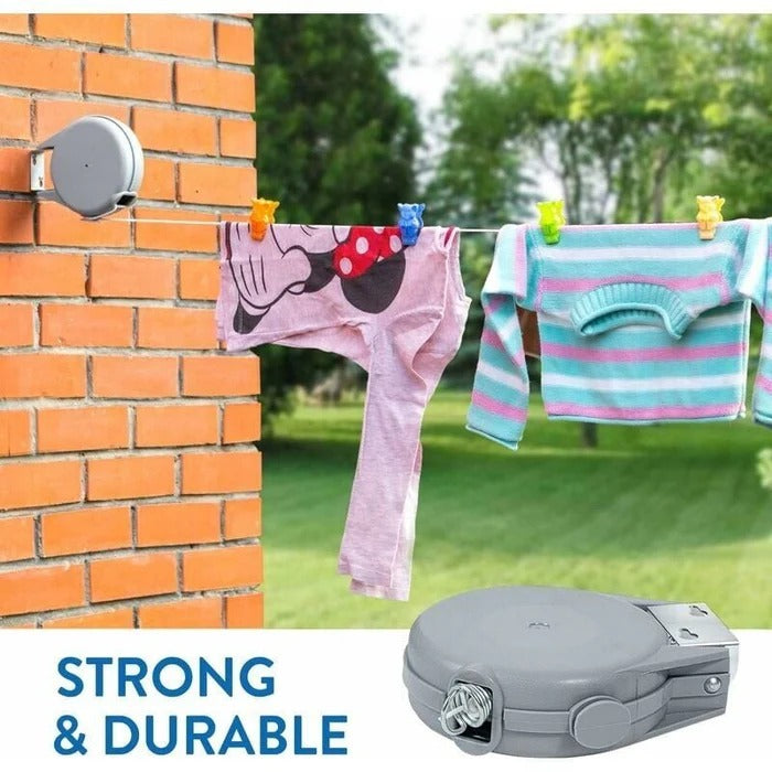 Retractable Washing Line – 12m Wall Mounted Clothesline