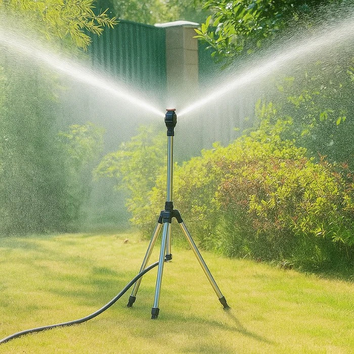 Rotating Tripod Sprinkler – 360 Degree Adjustable Height
