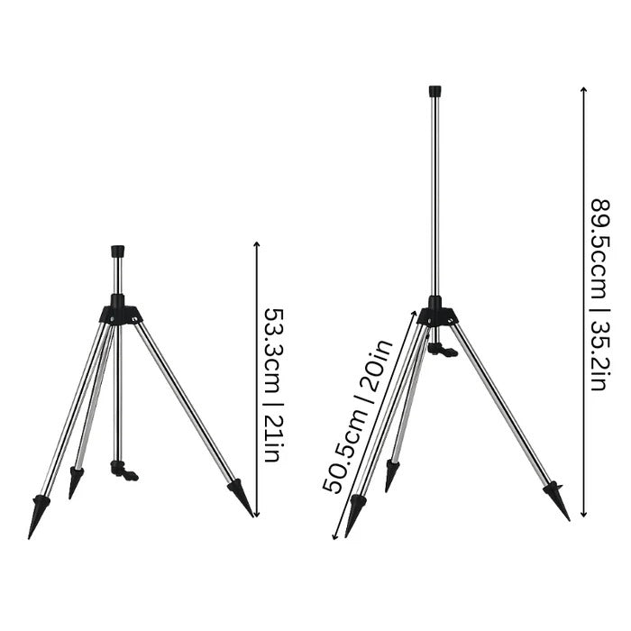 Rotating Tripod Sprinkler – 360 Degree Adjustable Height