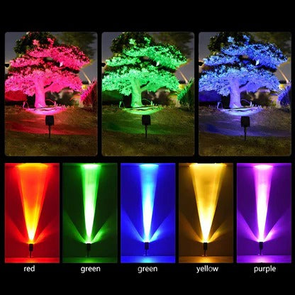 Solar Spot Light with Zoom Lens – RGB & Warm White LED