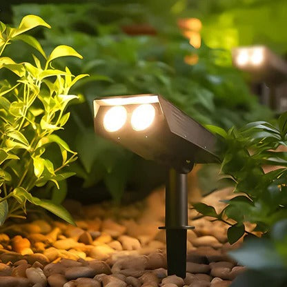 Solar Spot Light with Zoom Lens – RGB & Warm White LED