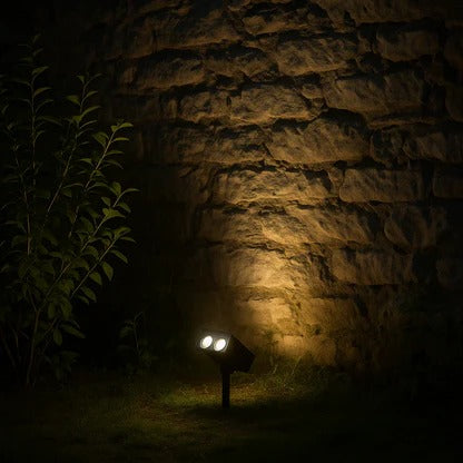Solar Spot Light with Zoom Lens – RGB & Warm White LED