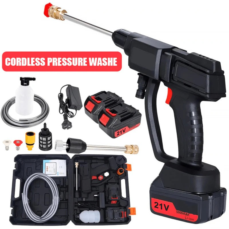 Cordless Pressure Washer with 2 Batteries – Portable