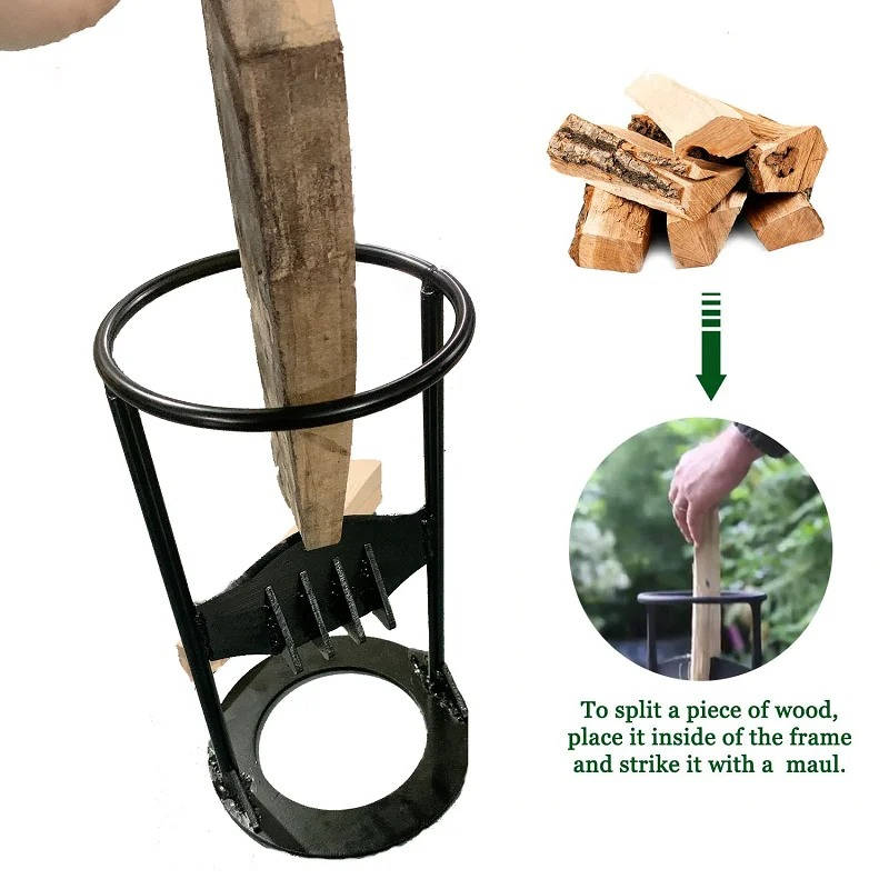 Cast Iron Firewood Splitter Wedge – Manual Log Splitter