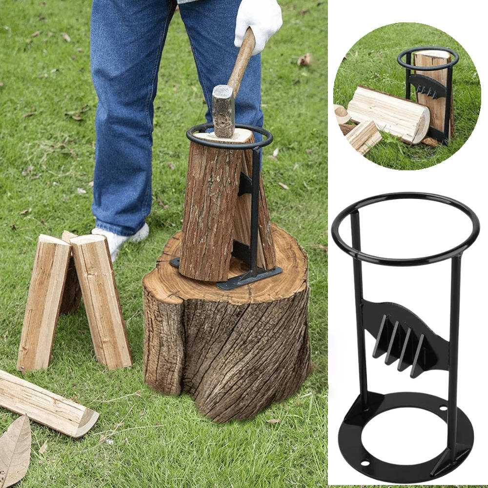 Cast Iron Firewood Splitter Wedge – Manual Log Splitter