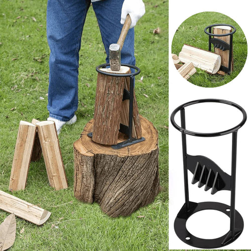 Cast Iron Firewood Splitter Wedge – Manual Log Splitter