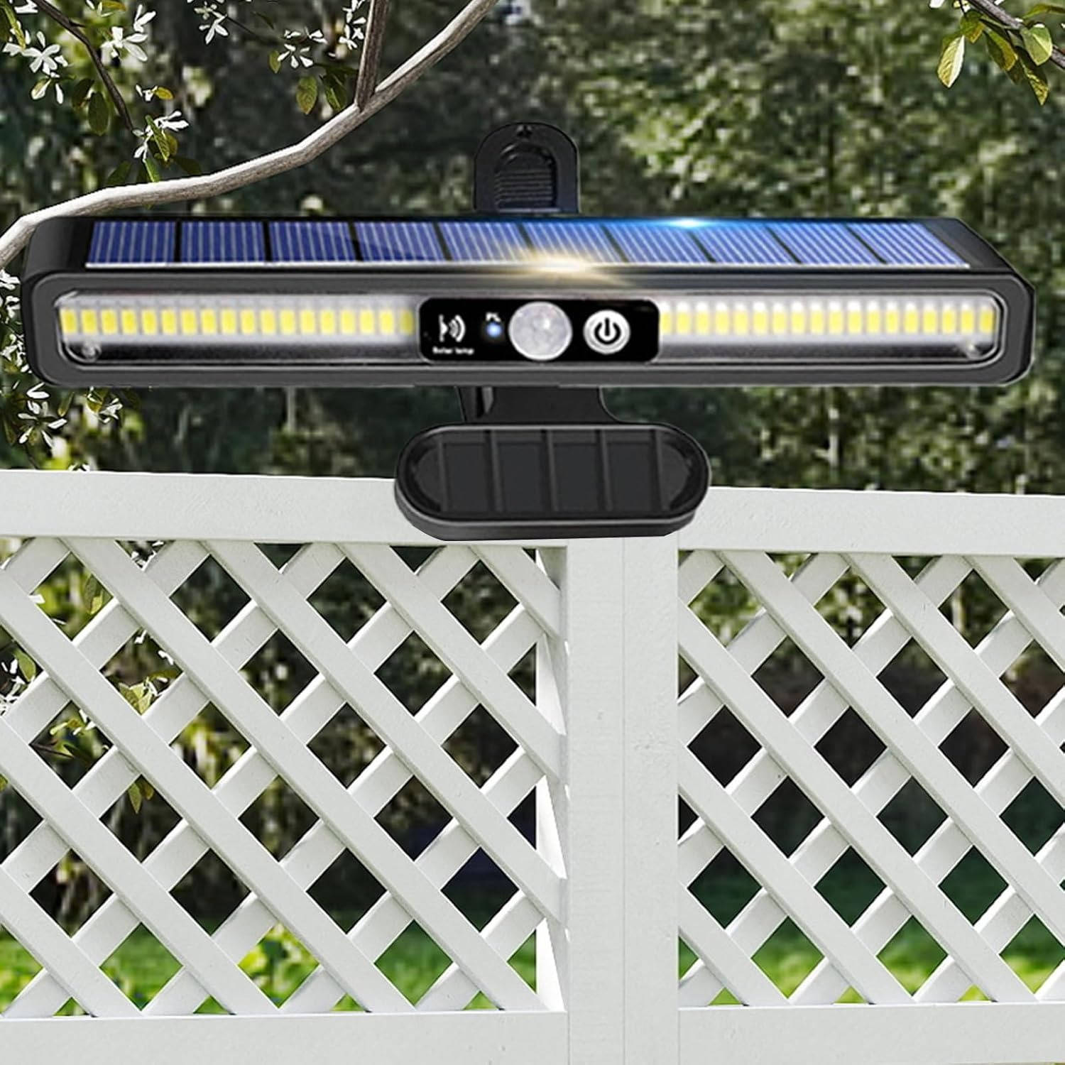Solar Fence Lights with Motion Sensor – 2 Pack 36 LED