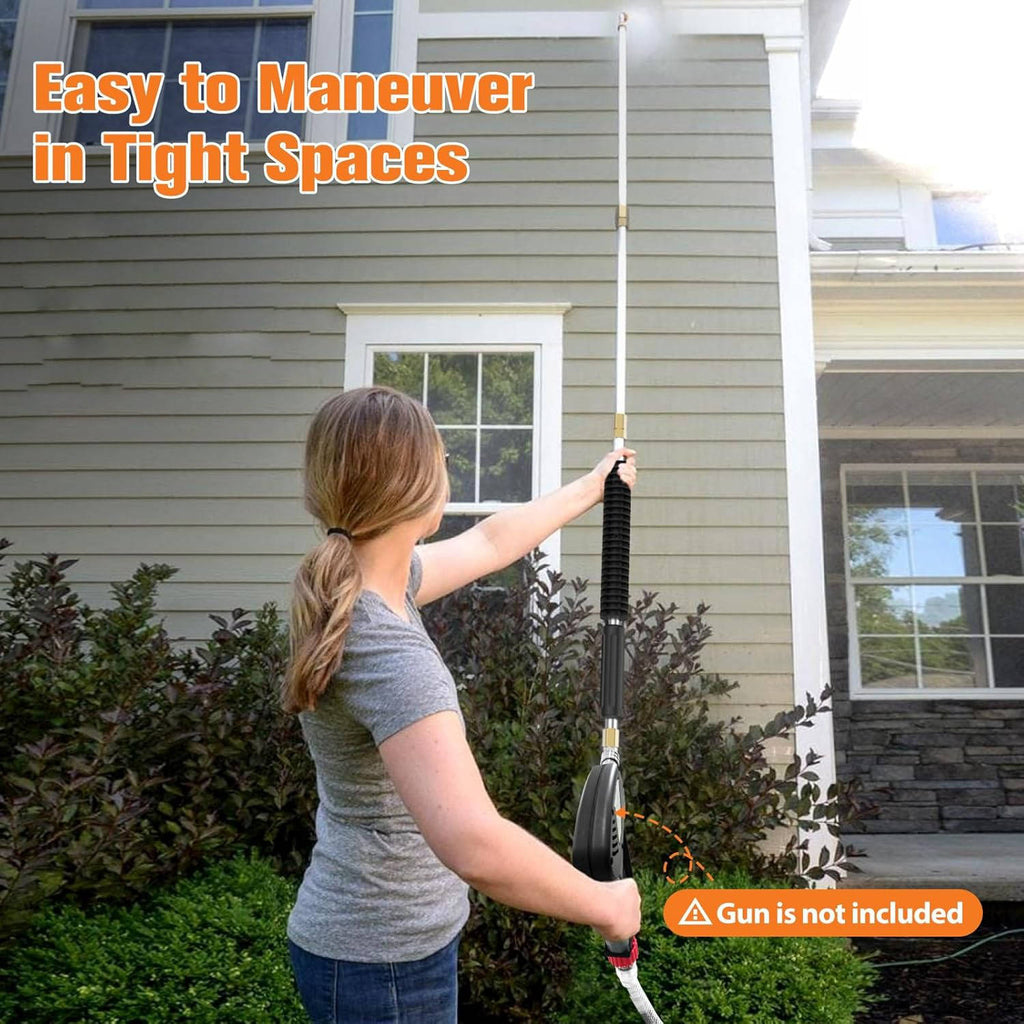 Telescopic Pressure Washer Wand 4000 PSI – Gutter Kit
