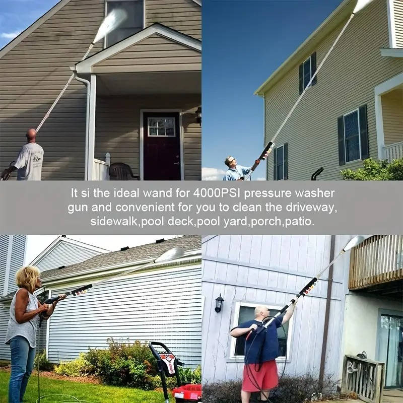 Telescopic Pressure Washer Wand 4000 PSI – Gutter Kit