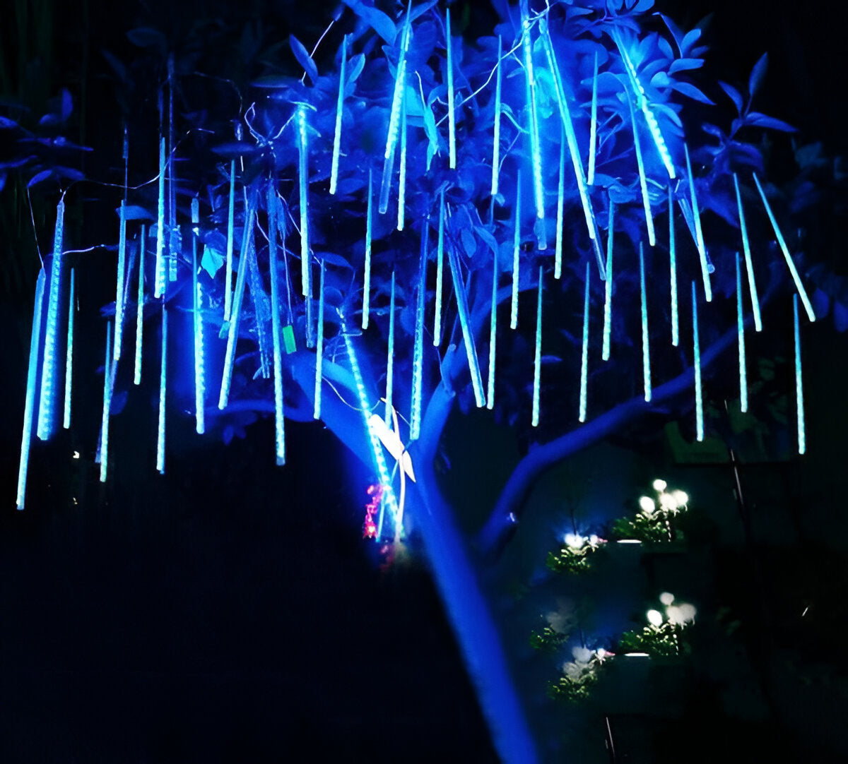 Snowfall LED Garland Lights 8 Pack – Meteor Shower Effect