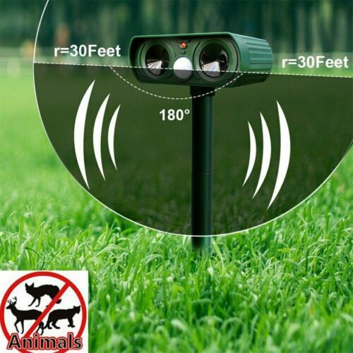 Solar Ultrasonic Animal Repeller – Motion Sensor