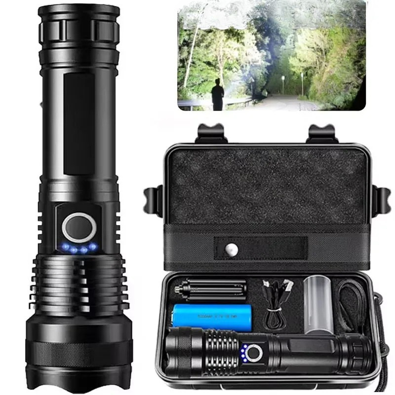 High Lumen Rechargeable LED Torch – 5 Modes Zoomable